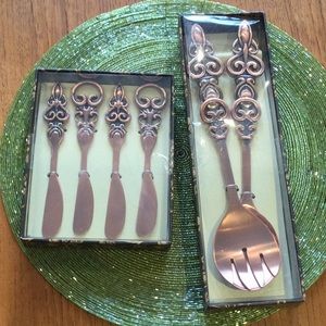 Serving spoons and pate knives
